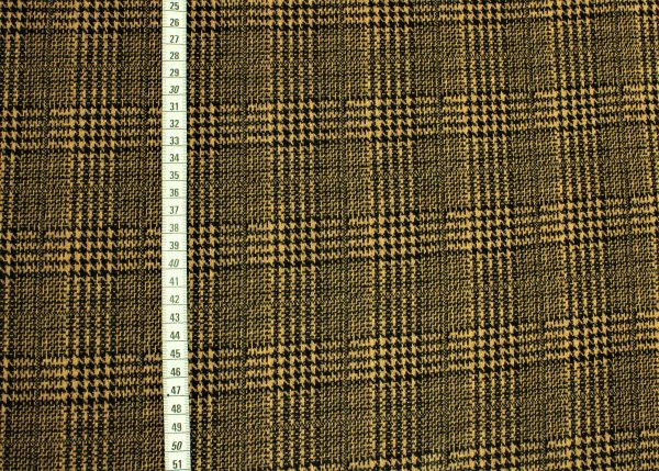 Jacquard Classic Jerseystoff Hahnentritt braun